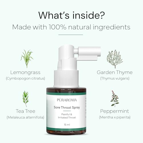 Image of Sore Throat Spray 15ml | Natural Throat Spray for Sore Throat Relief, Throat Pain & Throat Infection | Throat Aid Spray | Fast Acting Cough & Irritation Relief | Safe for Adults & Children
