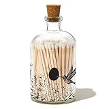 Skeem Hummingbird Apothecary Match Bottle - Decorative Matches in a Bottle with Striker - Cute White Matches - Wedding Decoration Ideas