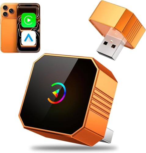 Image of Aimoon 2026 Upgraded Wireless CarPlay Adapter for iPhone＆Android, Car Play Mini Wired to Wireless Adapter for CarPlay ＆Android Auto Plug and Play Stable Connection & No Latency for iPhone iOS 10+