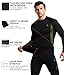 CL convallaria Thermal Underwear for Men, Long Johns Winter Hunting Gear Sport Base Layer Top and Bottom Set Midweight Black L