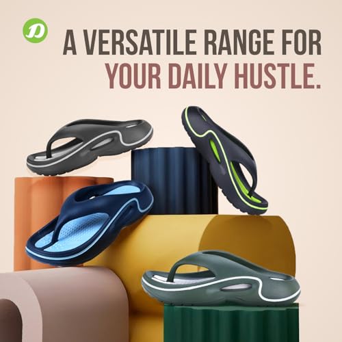 Image of DOCTOR EXTRA SOFT Men's Premium Slippers with Soft Acupressure Foot Massager for Adult | Comfortable & Light Weight| Stylish & Anti-Skid | Casual Waterproof & Everyday Flip Flops for Gents & Boys D-544