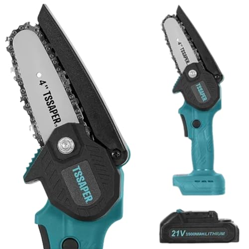 Mini Motossera Serra Elétrica A Bateria Recarregável Portátil 21v 4 Pol