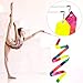 2 Pcs Multi-color Dance Ribbons, 78.7 Inch Sparkling Dance Ribbon Streamer, Rhythmic Gymnastics Ribbon with Wand, Twirling Dancing Ribbons, for Kids Girls Adults Talent Shows Artistic Dancing Training