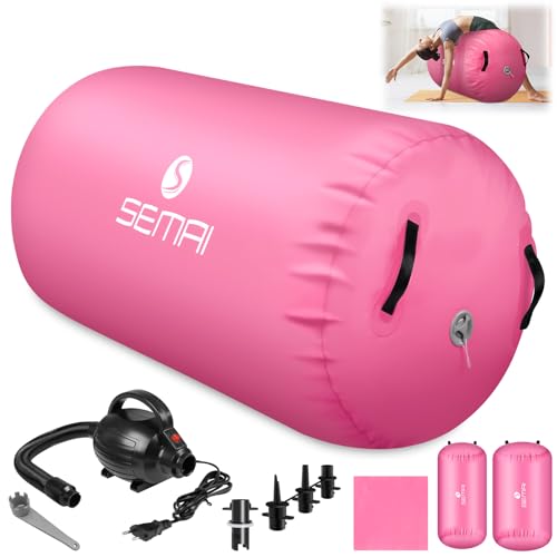 Skeufy Air Matte Track, Aufblasbare Gymnastik Yoga Air Matte Roll mit Elektrischer Luftpumpe, Airroll Air Rolle Turnen Gymnastikmatte, Turnmatte, Sportmatte für Zuhause Outdoor Skeufy Air Matte Track, Aufblasbare Gymnastik Yoga Air Matte Roll mit Elektrischer Luftpumpe, Airroll Air Rolle Turnen Gymnastikmatte, Turnmatte, Sportmatte für Zuhause Outdoor