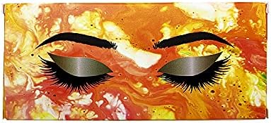 Lash Boxes Packaging Wholesale 100 Pieces, 50 Empty False Lash Case Eyelash Packaging Box Storage Cases Paper Containers with 50 Plastic Lash Tray(Orange) 