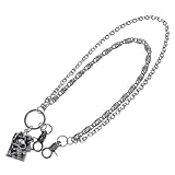 Ceinture chaîne unisexe style punk : conçue pour les hommes et les femmes, cette ceinture chaîne complète à merveille les chaînes de jeans punk et les chaînes hip-hop pour les tenues masculines
