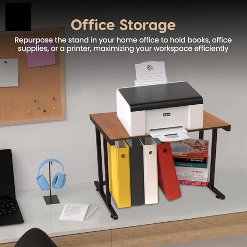 Image of REMANENCE Heavy Duty Metal Microwave Oven Stand with Storage Shelves, 2 Tier Kitchen Organizer Rack with Hooks, Multipurpose Countertop Shelf for Microwave, OTG & Kitchen Appliances