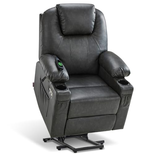 Image of MCombo Small Power Lift Recliner Chair for Elderly, Heat and Massage 7141