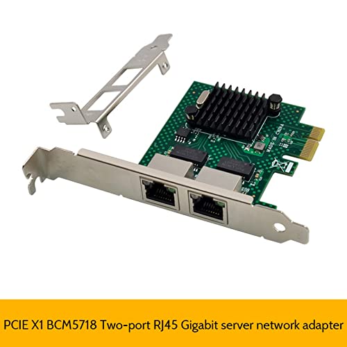BCM5718 Gigabit Server Network Card PCI X1 Dual Port Network Adapter Card Compatible with PXE VLAN miniatura 5