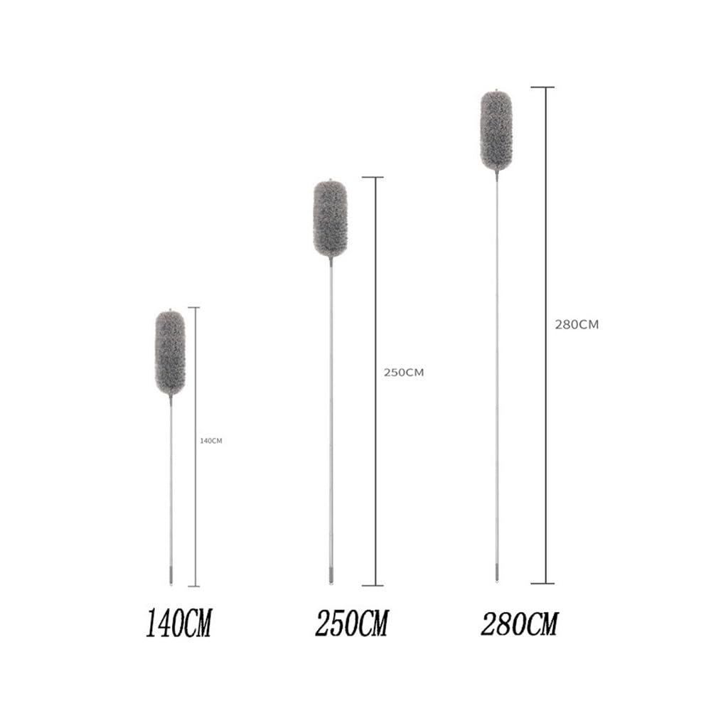 Einziehbarer, flexibler, biegbarer Mikrofaser-Staubwedel mit Verlängerungsstange (Wgs 250 cm, 3 Stück)
