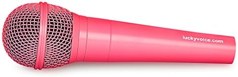 Lucky Voice Karaoke Machine - Home Singing Machine with Microphone thats Perfect Fun for Adults, Kids and Families - Compatible with Mac, PC, iOS and Android Devices & PG522 Spare Microphone - Pink