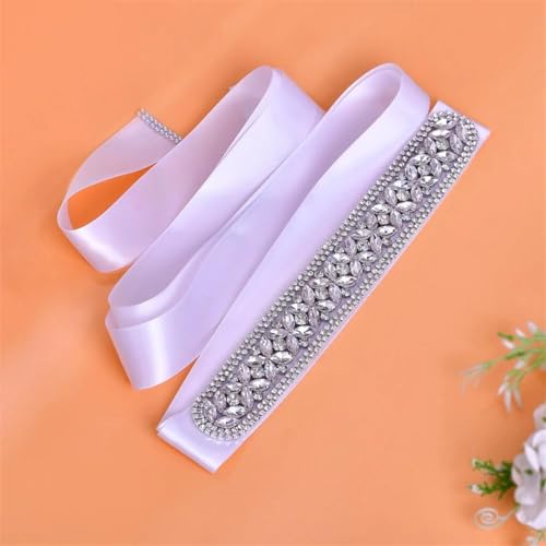 Women's Wide Rhinestone Dress Belt, Handmade Ribbon Bridesmaid Dress Belts2