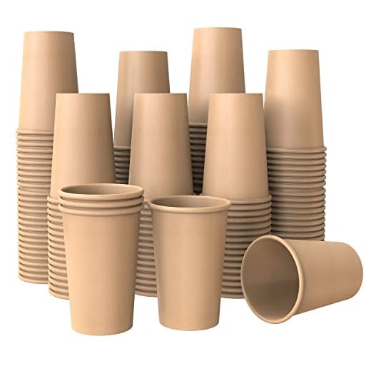 WANBAO 100 pack 8 oz Disposable Paper Cups Coffee Cups for Coffee Beverages and Cold Drinks, Suitable for Home-use, office, restaurant and Events