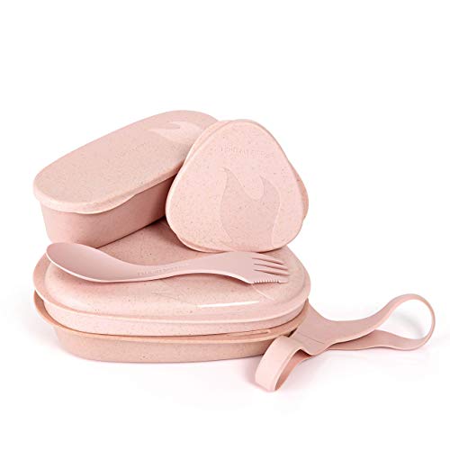 Light My Fire Camping Mess Kit - 6 pcs Mess Kit for Camping 1 Person - Reusable Camping Plates and Utensils - BPA Free Lunch Box to Go with Cutlery - Camping Dishes / Hiking Mess Kit / Bento Box