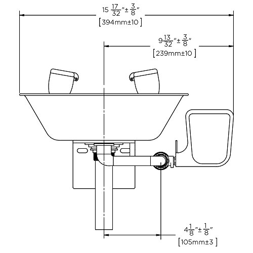 Speakman Traditional Series Se-582 Wall Mounted Eyewash With Stainless Steel Bowl, 3.2 Gpm #TOP2