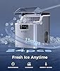 ecozy Ice Cube Makers Countertop, 45 lbs Per Day Portable Ice Machine, 24 Cubes Ready in 13 Mins, Self-Cleaning Function, Perfect for Home Kitchen Bar Office, Stainless Steel