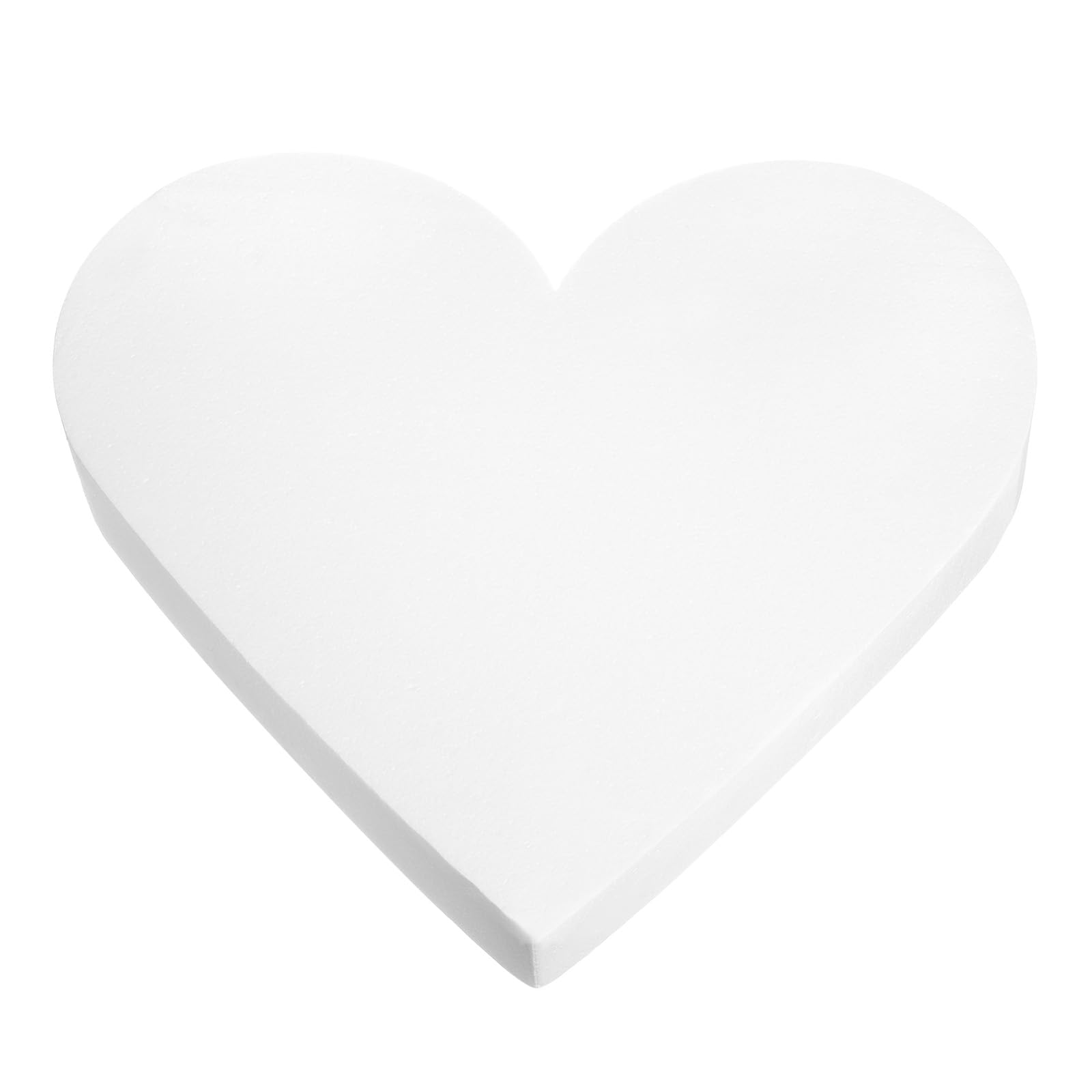 QUARKZMAN Cœur en Mousse pour Gâteau Factice, 18"x 2" Modèle De Gâteau Faux Accessoire Photo pour Fournitures De Mariage Décoration De Gâteau d'anniversaire, Blanc