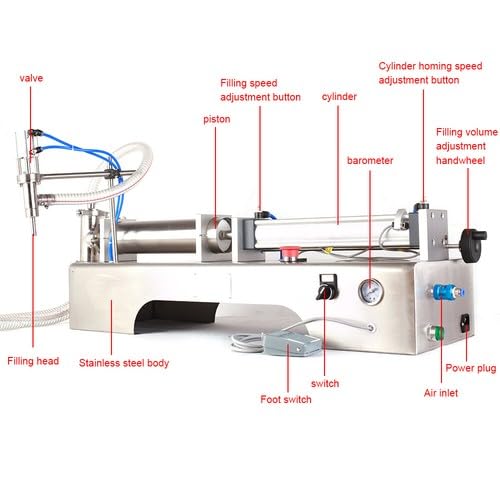 Pneumatische AbfüLlmaschine FüLlmaschine FlüSsige Kosmetische FlüSsigkeitsfüLlmaschine Edelstahl AbfüLlgeräT Automatisch FüR FlüSsigkeiten Pneumatisch FlüSsigkeitsabfüLlmaschine Cosmetic 100-1000Ml