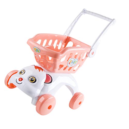 NUOBESTY Cor-De-Rosa Brinquedos Shopping Carrinhos Carrinho Shopping Fingir Brinquedos Interação Cri