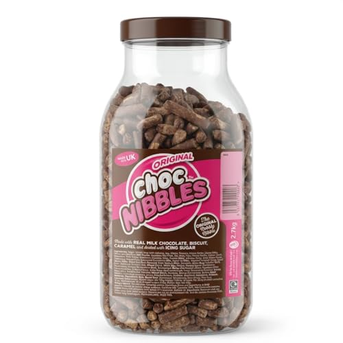Image of Sweet Dreams Chocolate Nibbles 2.7kg Catering Jar | Chunky Cocoa Toffee and Biscuit Bites | Large Sharing Tub for Parties, Movie Nights and Gifting