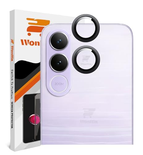 Image of WonRia Pack 2 - Camera Lens Protector Ring for Vivo V70 FE 5G Camera Aluminum Alloy Rings, Ultra-HD Metal Frame- Black