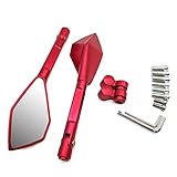 Äußeres: Einzigartiger charmanter Look mit stromlinienförmigem Design, es hat weniger Windwiderstand als der altmodische, plumpe runde Spiegel und macht Ihr Motorrad auffälliger.