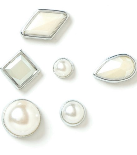 Karen Foster Design Birthstone Brads June, 18-Piece
