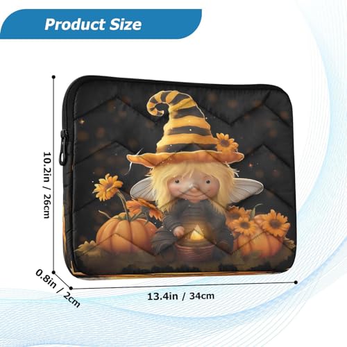 Funda para portátil 13-14 pulgadas con diseño de gnome y girasoles miniatura 3