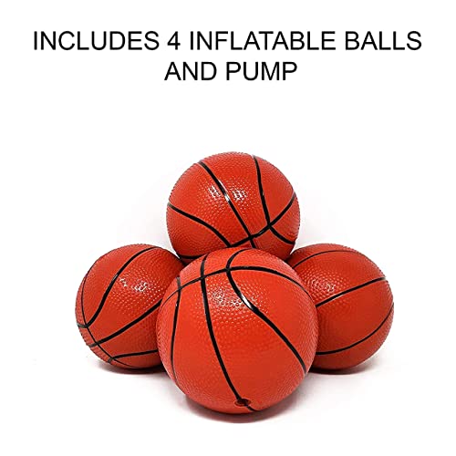 Kids-Basketball-Hoop-Arcade-Game-with-4-Balls-Includes-Air-Pump-Indoor-Outdoor-Toy-Basketball-Shooting-System-for-Toddlers-and-Children-Fun-for-All-Ages-Kids-Toys-Sports-Game-for-Boys-and-Girls