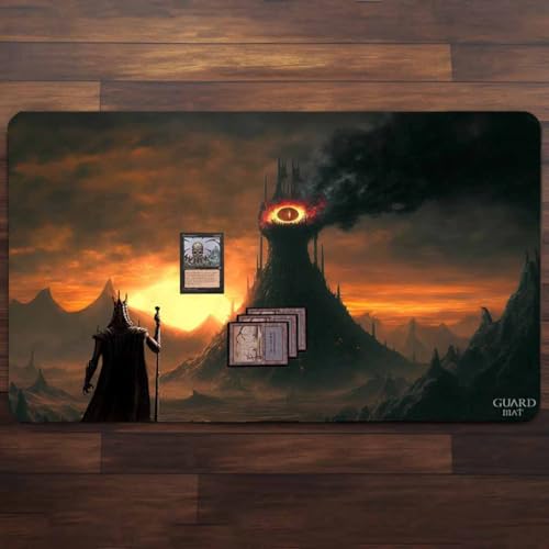GuardMat - Gaze of Doom (Genähte Kanten) – Spielmatte für Magic – Spielmatten für Magic The Gathering – Playmat kompatibel mit MTG, YuGiOh, Der Herr de Ringe, Pokemon, TCG, Kartenspielmatte