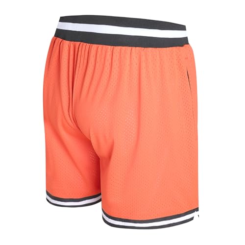 DEHANER Men's Basketball Shorts with Zip Pockets for Workout Gym Sports, Featuring Breathable Mesh Fabric2