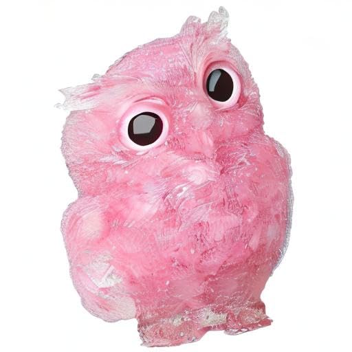 Estatua de Búho de Cuarzo Rosa de 6 cm miniatura 7