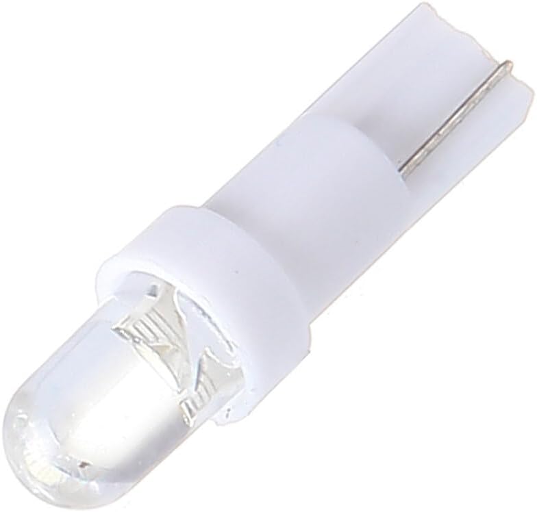 cciyu 10 Pack T5 Wedge 1 LED Car Auto Dashboard Gauge Side Light Bulb Lamp 37 58 70 73 74 White 12V