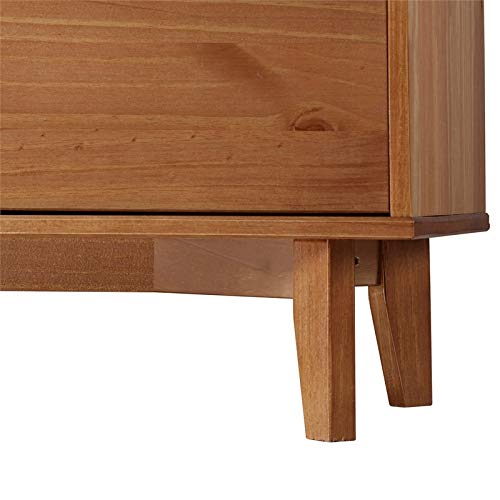 Walker Edison Mid Century Modern Wooden 6 Drawer Double Dresser Antique Organizer Closet, Caramel #TOP4