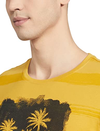 Image of Spykar Men's Printed Slim Fit T-Shirt