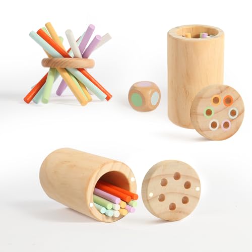 Image of Wooden Montessori Baby Toddler Toys for 1+ Year Old, Color Sorting Fine Motor Skills Matching Game Preschool Learning Activities, 2 3 4 Year Old Girls Boys Birthday Gifts