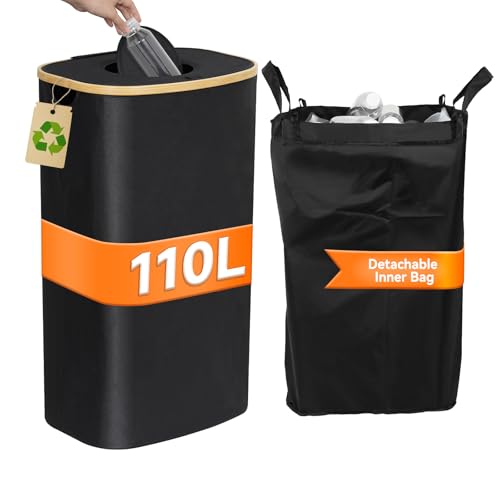 DOLLAR BOSS poubelle recyclage 110L, poubelle tri selectif, poubelle cuisine collecteur de...
