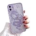 Produktbild Seafirst Kompatibel mit iPhone 11 Hülle, Mode Tier Drachen Cartoon Muster Transparent Matte PC Back 3D Anti-Fall Schutzhülle für iPhone 11-Lila-H