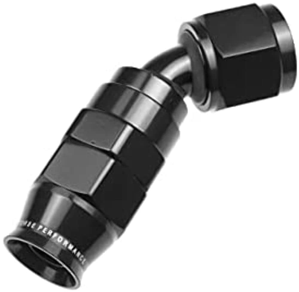 Redhorse Performance PTFE reusable Hose End (Black) by Red Horse Performance – Ptfe, Black, Model 1245-10-2