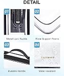 BAGSMART TSA Sac de toilette approuvé 2 Pack, Taille Quart Transport-Sur Voyage Maquillage Cosmétiques Organisation de Toilettes pour Femmes, imperméable Aéroport Airline Accessoires, Noir
