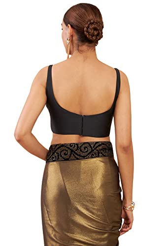 Image of Soch Women's Art Silk Regular Fit Sleeveless Blouse