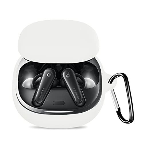 Anker Soundcore Liberty 4 �p �P�[�X �S�ʕی�J�o�[ �V���R���P�[�X �yHUKWIMO�z �J���r�i�t�� �ϏՌ� �h�� �h�o �����[�d�\ �S�ʕی� �L�Y�h�~ Anker Soundcore Liberty 4 �Ή� [�z���C�g ��