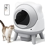 Greesum Smart Self-Cleaning Litter Box with App Control and Safety Sensor |Ideal for Multi-Cat Households | Health Monitoring Features, Set Includes Leak-Proof Mat and Litter Bags