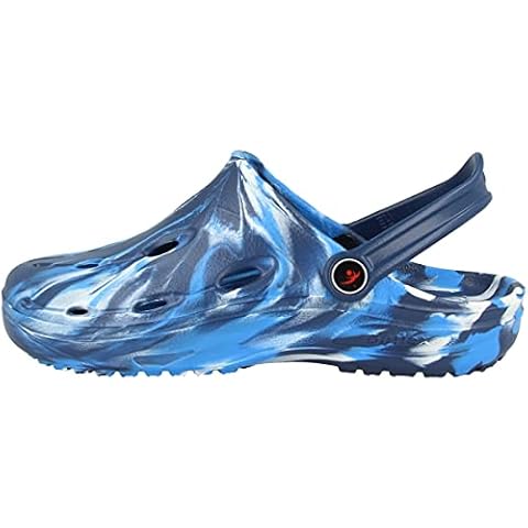 Chung Shi Unisex Dux Clogs in Navy/Royal/White Cover