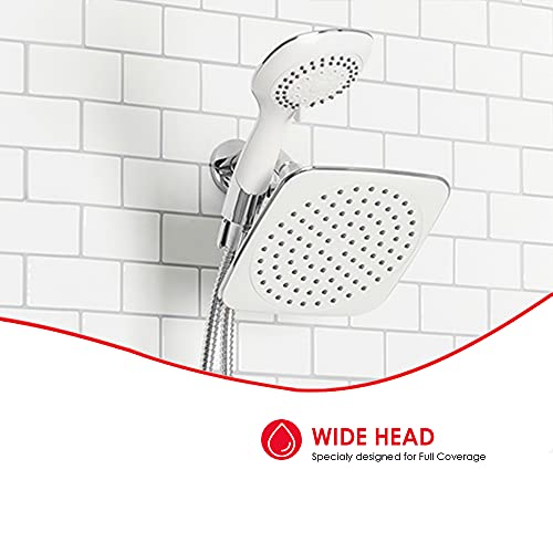 Home Basics Sunbeam Dual Massager W Shower Head, Chrome #TOP4