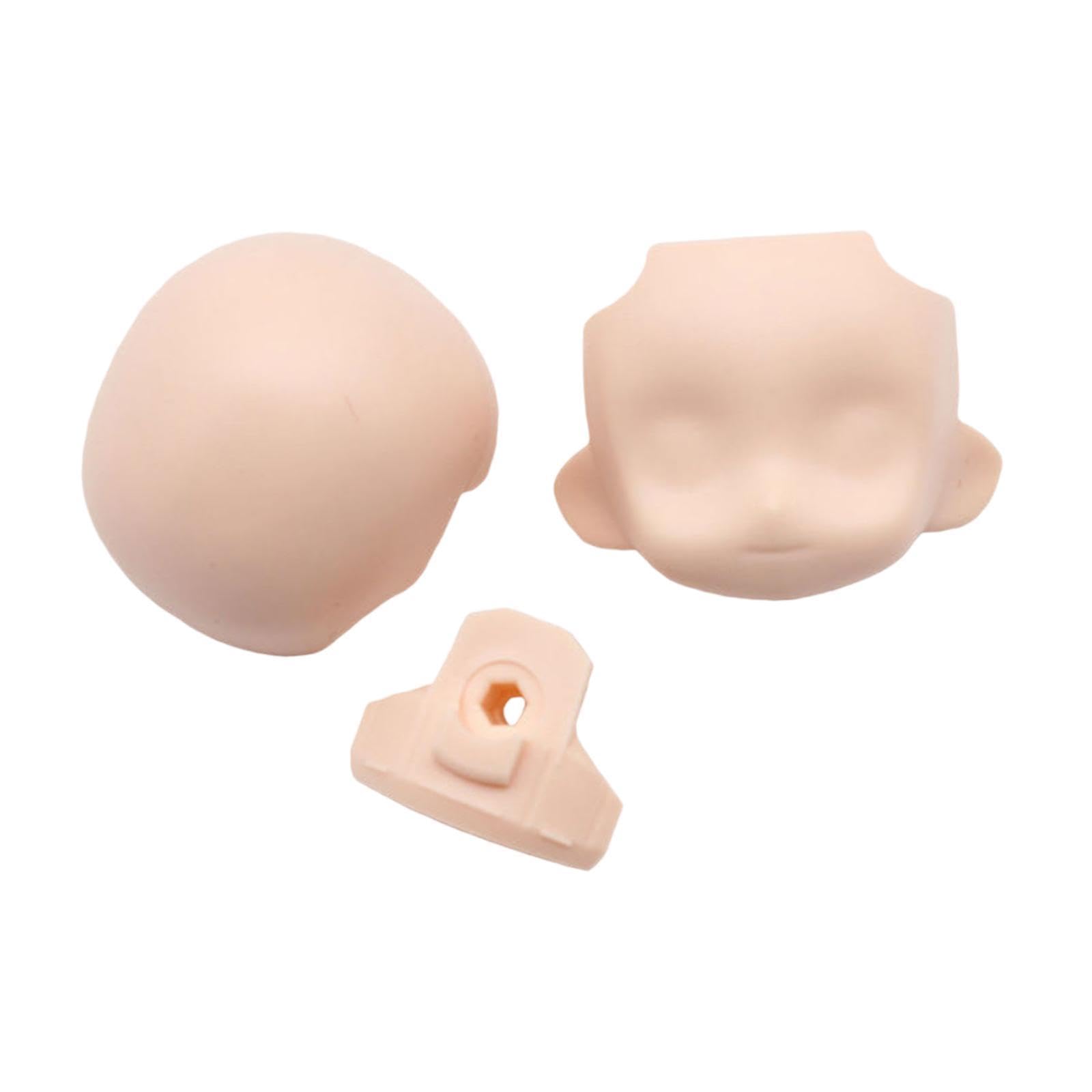 MERISHOPP Clay Doll Head Blank Face Back of Head Set Creative Mini Doll Parts Set Style E-image-7