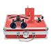 2.5 × 420mm Binocular Loupes + 3W LED Head Light Lamp + Aluminum Box Red