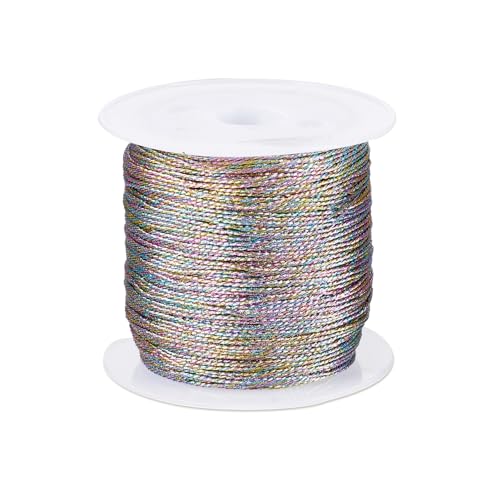 Hilo de bordar metálico poliéster 0.7mm 74.36 yardas miniatura 1