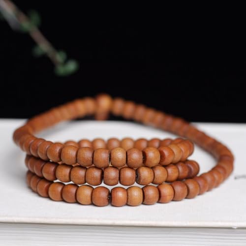 Image of Zen Dear Unisex Teak Wood Prayer Beads Buddha Buddhist Beads Japa Mala Necklace Bracelet Bead