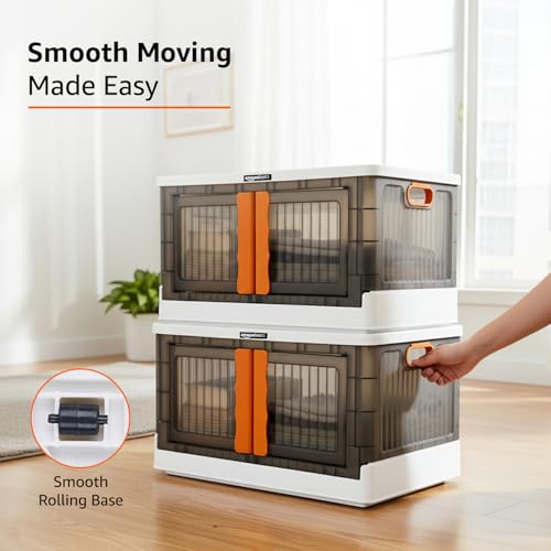 Image of Amazon Basics 2 Units Portable Multipurpose Large Cupboard for Home | Kids Organizer Box for Toys, Almirah for Books & Crockery Unit